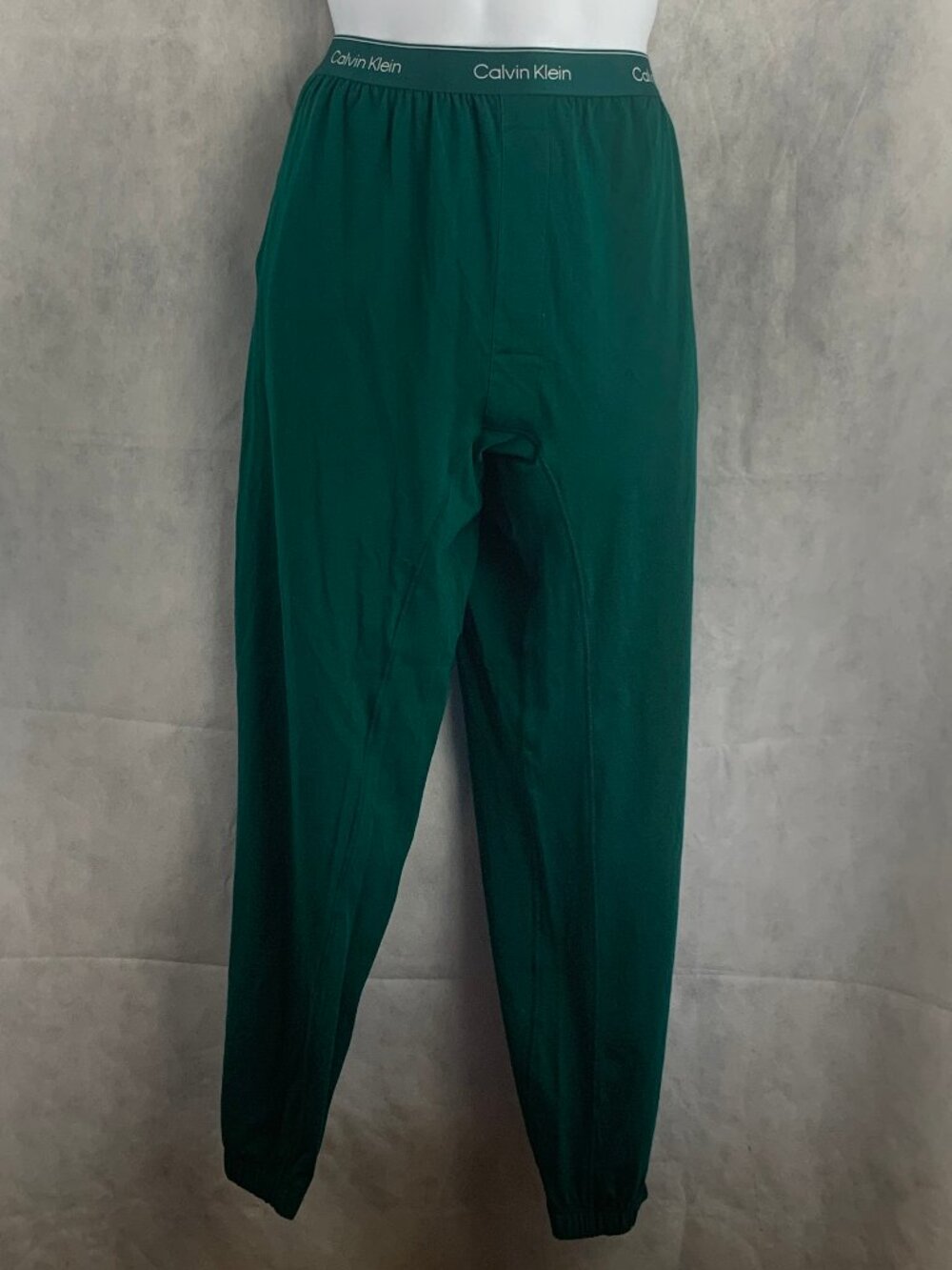Calvin Klein Men's 95% Cotton Lounge Pajama Jogger Pants, Solid Green, Large